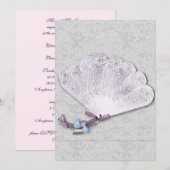  Lace Fan Wedding Kaart (Voorkant / Achterkant)