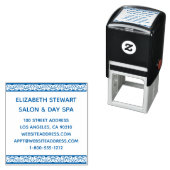 Lace Filigree Salon Business Self-Inking Stamp Zelfinktende Stempel (In situ)