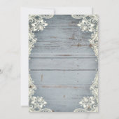 Lace Floral Boots Blue Wood Quinceañera   Kaart (Achterkant)