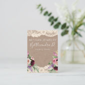 Lace Flower Kraft Handmade Jewelry Earring Display Visitekaartje (Staand voorkant)