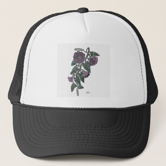 Lace Flowers Trucker Pet (Voorkant)