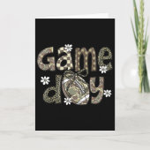 Lace Football Coquette Bow Camouflage Checkered Ga Kaart (Voorkant)