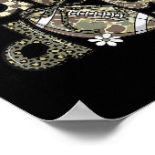 Lace Football Coquette Bow Camouflage Checkered Ga Poster (Hoek)