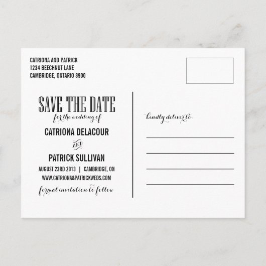  LACE FOTO BEWAREN HET DATUM BRIEFKAART (Achterkant)