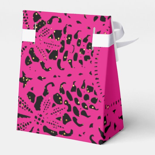 Lace Foxier Roze Wit Verjaardagsgunst Dank u Bedankdoosjes (Achterkant)