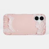 Lace Frame - Romantic Pastel Pink Phone Case iPhone 16 Hoesje (Achterkant horizontaal)