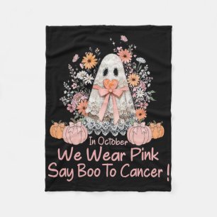 Lace Ghost Coquette Bow Borstkanker Award Fleece Deken