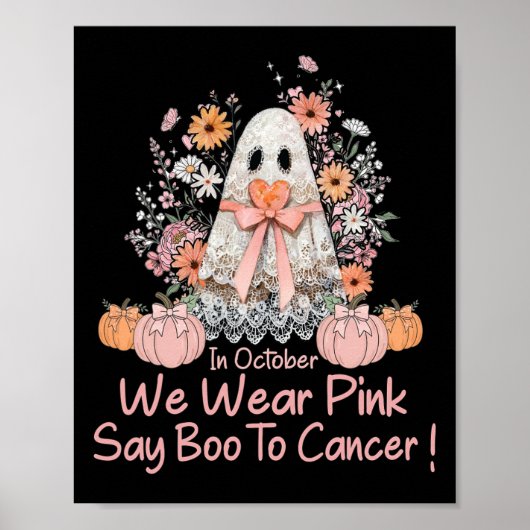 Lace Ghost Coquette Bow  Borstkanker Award Poster (Voorkant)