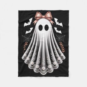 Lace Ghost Coquette Bow Dames Meisjes Halloween Ko Fleece Deken