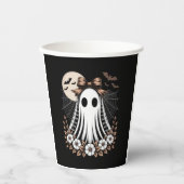  Lace Ghost Halloween Papieren Bekers (Voorkant)