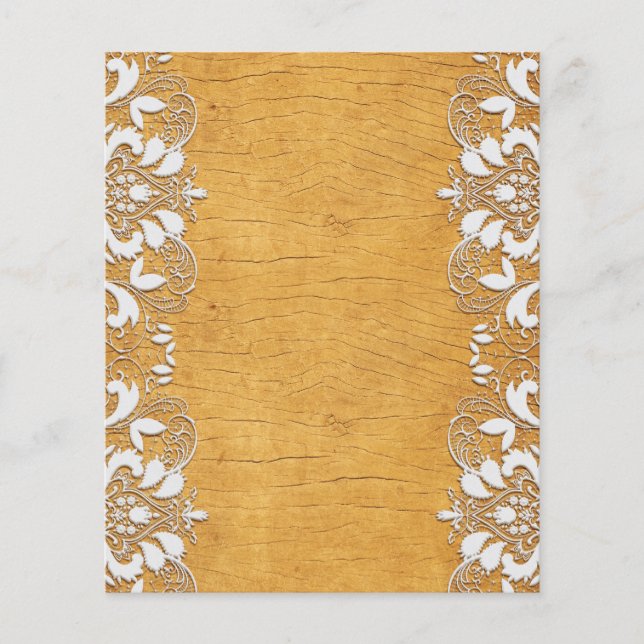 Lace & Gold Wood Scrapbook Paper (Voorkant)