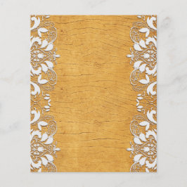 Lace & Gold Wood Scrapbook Paper