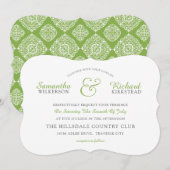 Lace GREENERY Wedding Invitation Kaart (Voorkant / Achterkant)