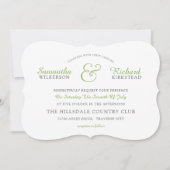 Lace GREENERY Wedding Invitation Kaart (Voorkant)