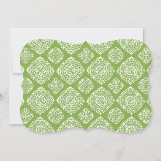 Lace GREENERY Wedding Invitation Kaart (Achterkant)