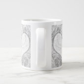 Lace hart tekst toevoegen grote koffiekop (Achterkant)