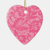 Lace Heart Keramisch Ornament