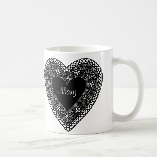 Lace Heart Koffiemok (Rechts)