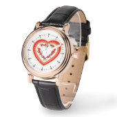 LACE HEART MET RODE STROMEN HORLOGE (Hoek)