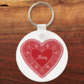 Lace Heart Sleutelhanger (Voorkant)