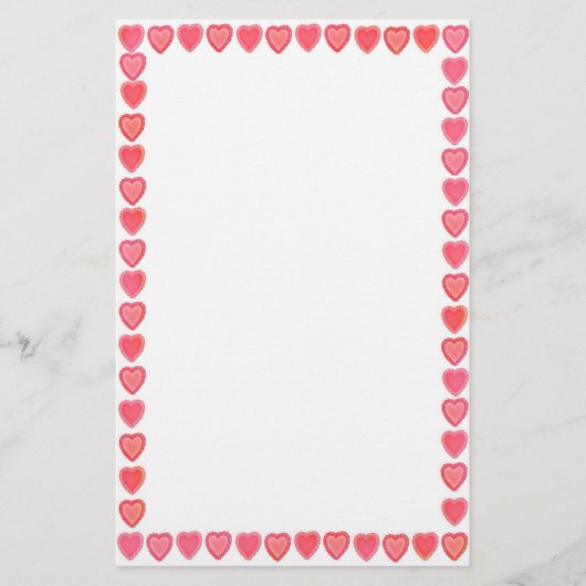 Lace Hearts Stationery Briefpapier (Voorkant)
