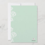 Lace Hoesje Wedding Invitation Kaart (Achterkant)
