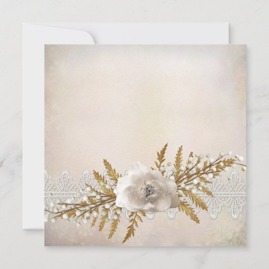 Lace Holiday Winter Vrijgezellenfeest Kaart (Achterkant)