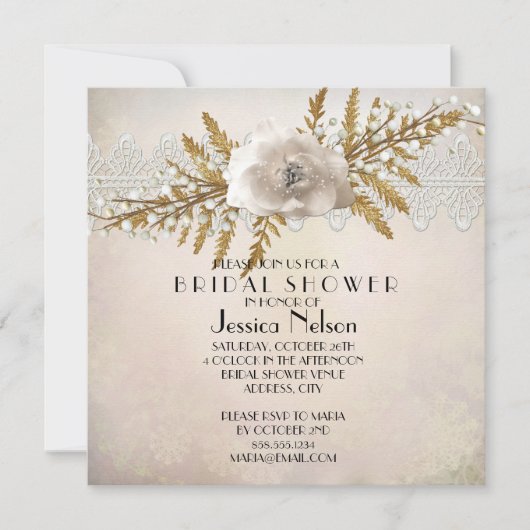 Lace Holiday Winter Vrijgezellenfeest Kaart (Voorkant)