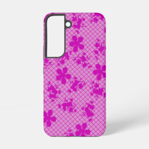 Lace Hot Pink Floral Samsung Galaxy S6, hard Hoesje