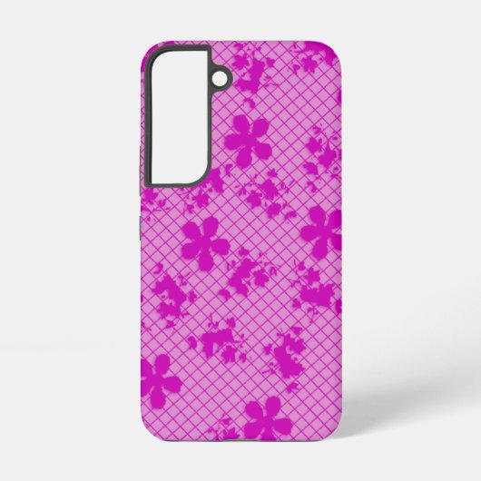 Lace Hot Pink Floral Samsung Galaxy S6, hard Samsung Galaxy Hoesje (Achterkant)