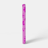 Lace Hot Pink Floral Samsung Galaxy S6, hard Samsung Galaxy Hoesje (Linkerkant)