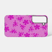 Lace Hot Pink Floral Samsung Galaxy S6, hard Samsung Galaxy Hoesje (Achterkant horizontaal)