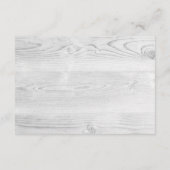 Lace hout bruiloft details informatiekaartje (Achterkant)