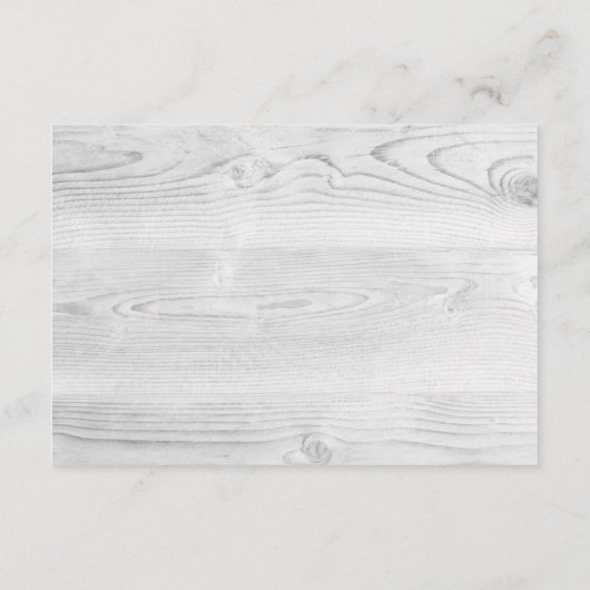 Lace hout bruiloft details informatiekaartje (Achterkant)