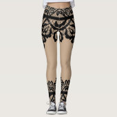 Lace Illusion Rok & laarzen Leggings (Voorkant)