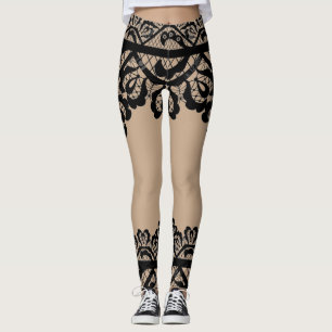 Lace Illusion Rok & laarzen Leggings