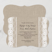Lace in het Wit over de uitnodiging voor het huwel (Voorkant / Achterkant)