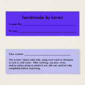 Lace item cadeau label mini visitekaartjes (Voorkant /achterkant)