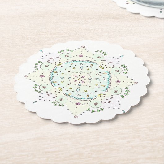 lace kartonnen onderzetters (Gekanteld)