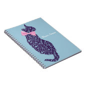 Lace Kitty Cat Silhouette Notitieboek (Rechterzijde)