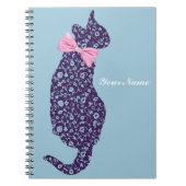 Lace Kitty Cat Silhouette Notitieboek (Voorkant)