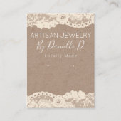  Lace Kraft Handmade Jewelry Earring Visitekaartje (Voorkant)