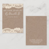  Lace Kraft Handmade Jewelry Earring Visitekaartje (Voorkant / Achterkant)