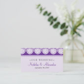 Lace Lavendel Wedding Website Kaart (Staand voorkant)