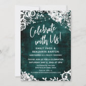 Lace, licht en groen op Blauwgroen feest met ons Kaart (Voorkant)