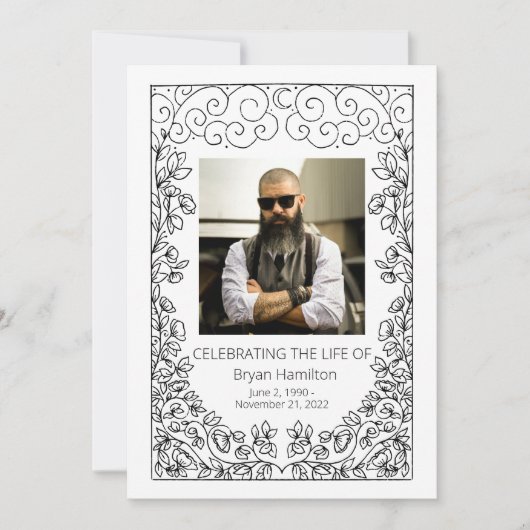 Lace Lijst Begrafenis Viering van Life Programma (Voorkant)