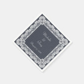 Lace Lijst Blue Denim Wedding Servetten (Hoek)