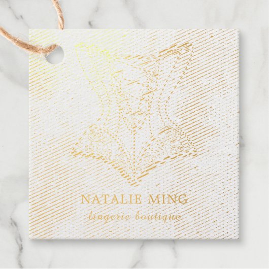 Lace Lingerie Boutique Logo Bedankjes Labels (Voorkant)