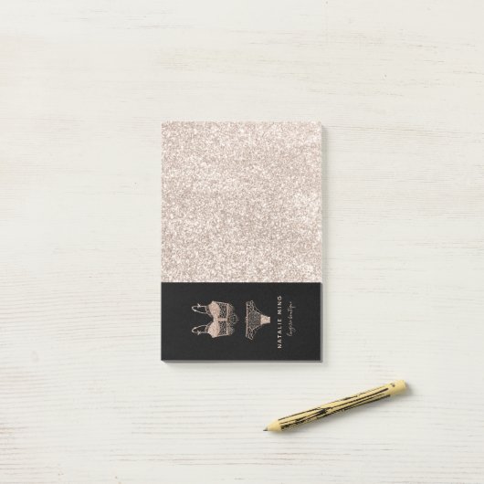 Lace Lingerie Boutique Logo Business Post-it® Notes (Op bureau)