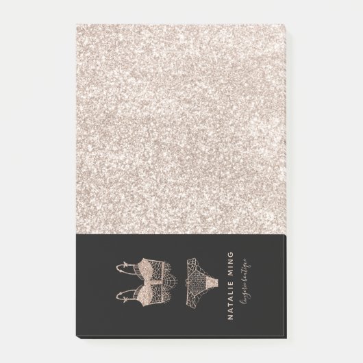 Lace Lingerie Boutique Logo Business Post-it® Notes (Voorkant)